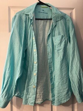 Men’s Tommy bahama linen button up, size m